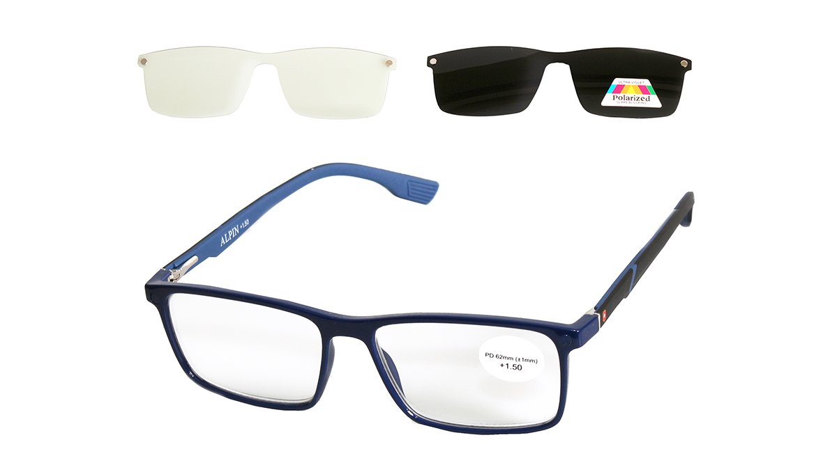 OPTICAL ALPIN 10375 BLUE-1 Γυαλιά Ανάγνωσης Clip-on ALPIN 10375 Σκούρο Μπλέ - Image 1