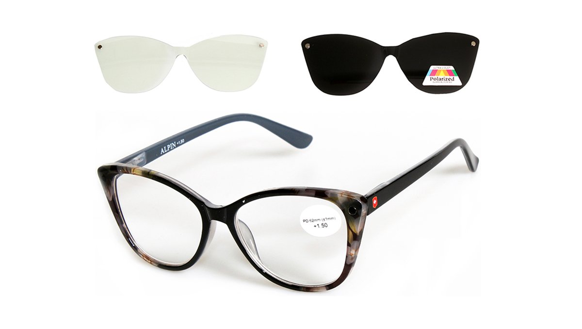 OPTICAL ALPIN 10628 BLACK-1 Γυαλιά Ανάγνωσης Clip-on ALPIN 10628 Μαύρο - Image 1